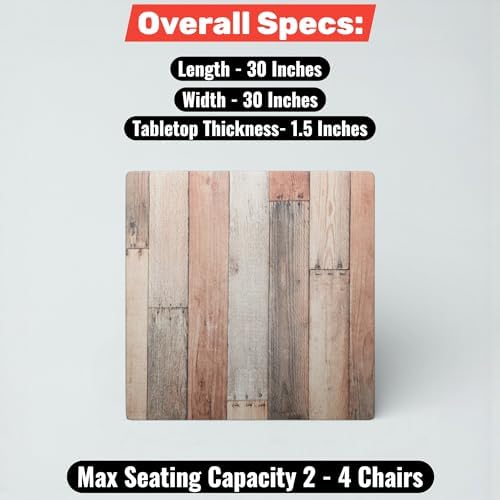 30" x 30" Square Solid Wood Live Edge Table Top - Image 2