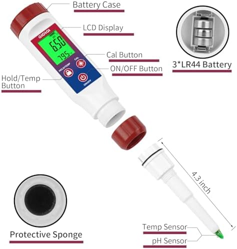 Smart pH Tester Strips for Food, Digital pH Meter for Canning - Image 6