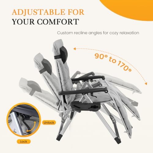NEWBULIG Zero Gravity Chair, Folding Patio Recliner - Image 5