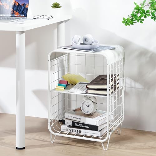 APEXCHASER Cute Nightstand, 3 Tier Metal Side Table - Image 6