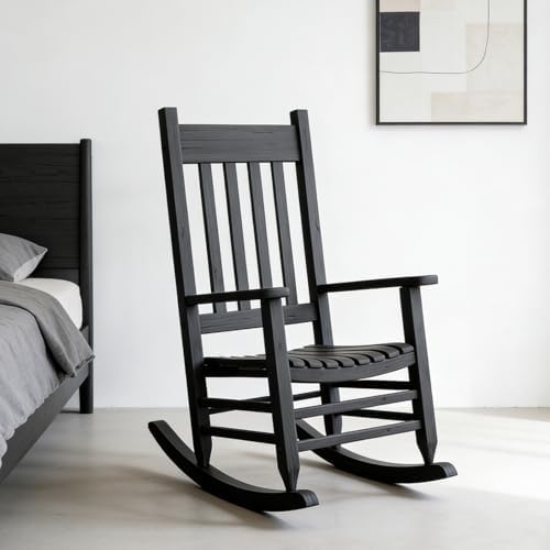 Oversized Outdoor Wooden Rocking Chair - Image 5