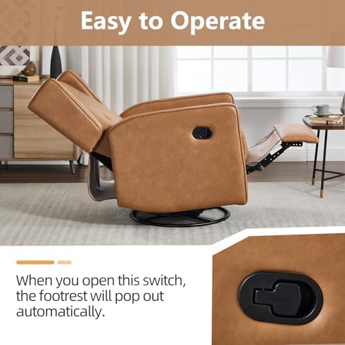 CANMOV Swivel Rocker Recliner Chair Set of 2, Nursery Glider Chair, Nursery - Image 5