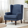 High Back Wingback Accent Chair, Upholstered Single Armchair Sofa by womina