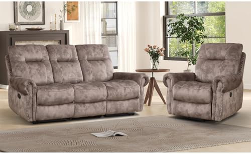 EBELLO 2 Pieces Reclining Couch Furniture Set by EBELLO