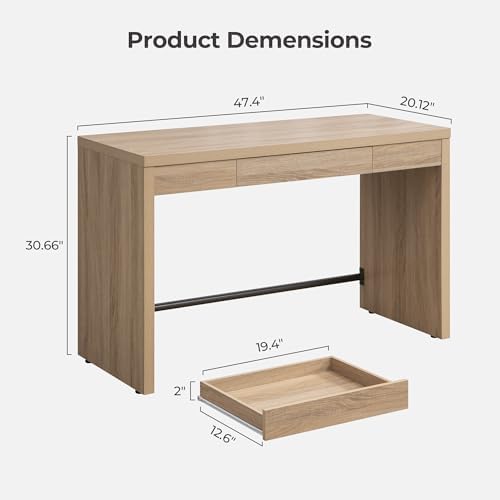 SICOTAS Computer Desk, 47-Inch Home Office Desk Writing Desk - Image 2