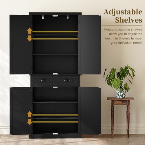 ARTPOWER 72" Tall Freestanding Pantry & Kitchen Storage Cabinet - Image 6