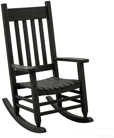Oversized Outdoor Wooden Rocking Chair by Unknown