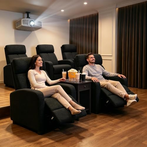 Yaheetech Recliner Chair with 3 Adjustable Angles Living Room Chairs Black - Image 6