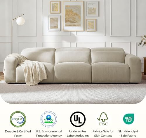 CHITA 125'' Power Recliner Sofa, Zero Wall Hugger Reclining Sofa - Image 5