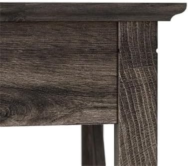Pemberly Row 60W L Shaped Desk, Dark Gray Hickory Finish, Engineered Wood - Image 6