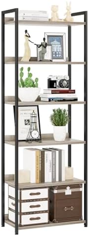NUMENN Bookshelf, 6 Tier Freestanding Shelving Unit by NUMENN