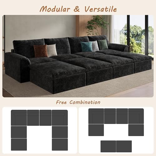 EASE MOOSE 147" Cloud Sofa Bed, Boneless Couches - Image 6
