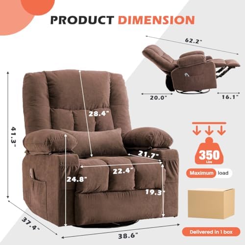 MAHOMICO Recliner Chair with Cup Holders - Image 2