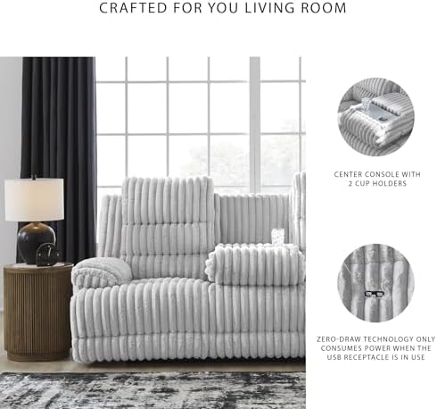 Signature Design by Ashley Power Reclining Sofa - Image 5