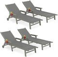 AreShark HDPE Patio Chaise Lounge Chair by AreShark