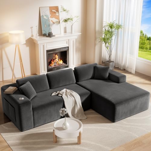 CAMMOO 108" L-Shaped Boneless Sectional Sofa, Cloud Couch in One Box by CAMMOO