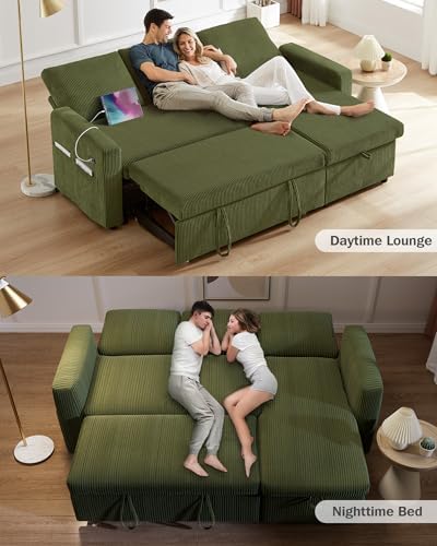 Vipbear 80" Sectional Sleeper Sofa Bed - Image 5