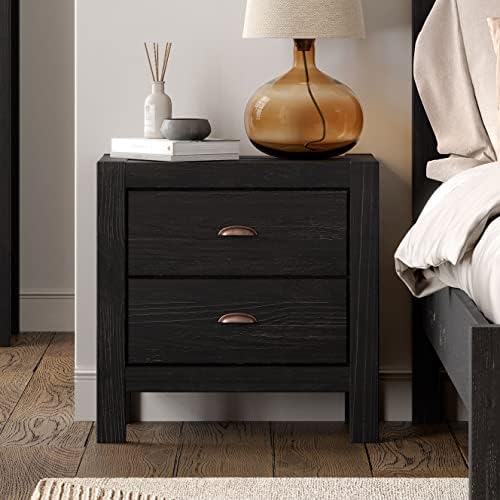 Grain Wood Furniture Montauk 2-Drawer Bedside Nightstand, Solid Wood - Image 2