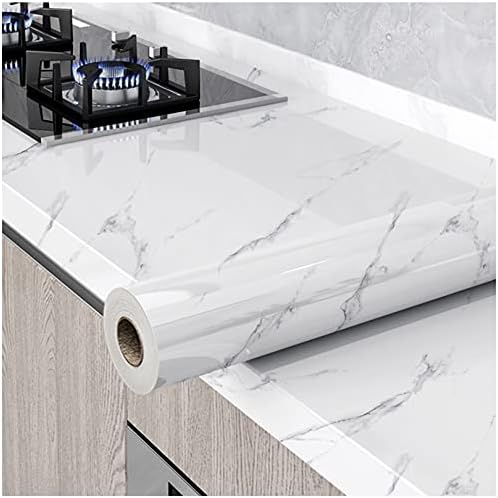 Marble Contact Paper White Peel and Stick Wallpaper 15.8"×393" by HellKitWallpaper