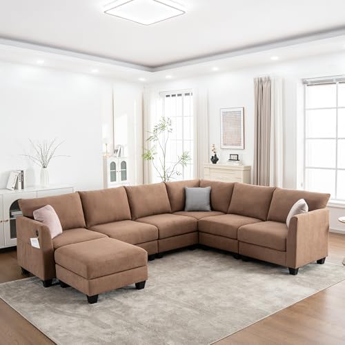 122.8" Large Sectional Couches for Living Room by ZXDesign