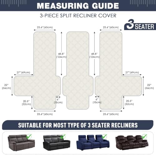TAOCOCO Waterproof Recliner Sofa Cover Non Slip - Image 2