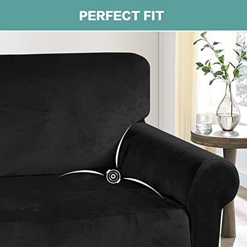 Turquoize Velvet Couch Covers Stretch Oversized Sofa Cover - Image 4