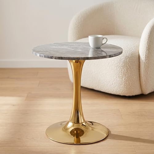 27.6" Marble Round Tulip Table, Mid-Century Modern Style Dining Table - Image 7