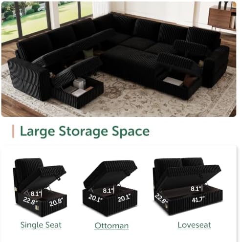 HONBAY Modular Sectional Sleeper Sofa - Image 3
