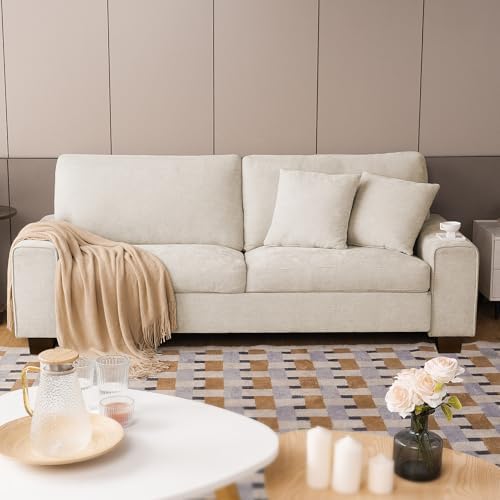DOPEDIO 88.58" Chenille Loveseat Sofa, Modern Couch by DOPEDIO