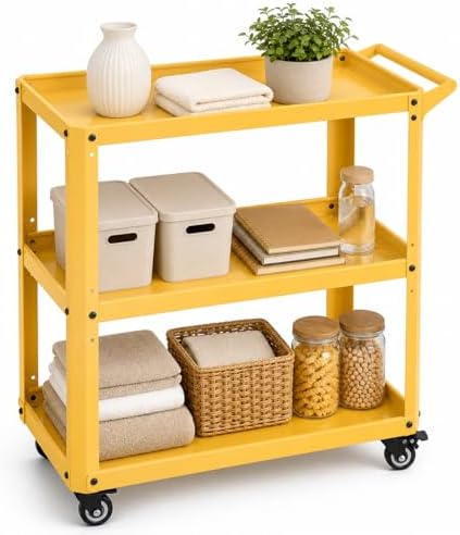 3 Tier Metal Utility Rolling Cart by ToolCart