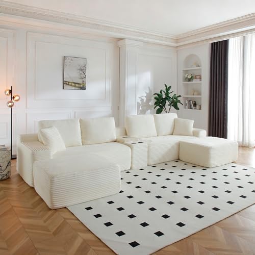 ivoros 125 Inch Modular Sectional Sofa Couch, Oversized Modern Cloud Couch - Image 3
