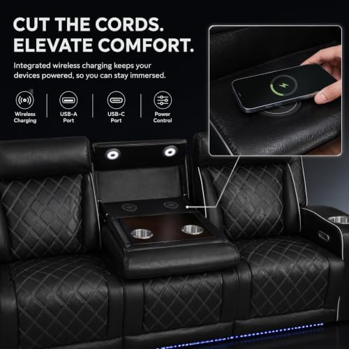 Leather Power Recliner Sofa Set - Image 5