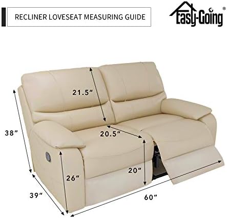 Easy-Going 6 Pieces RV Recliner Loveseat Sofa Slipcover Gray - Image 5