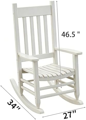 Oversized Outdoor Wooden Rocking Chair - Image 3