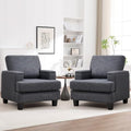 Accent Chairs Set of 2 with Armrest Storage, Modern Upholstered Reading Living by choairy