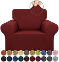 KEKUOU Stretch Chair Sofa Slipcover, Single Couch Cover, Dark Red by KEKUOU