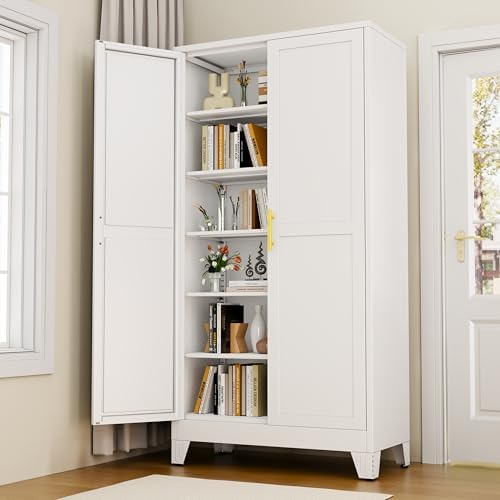 White Metal Storage Cabinet by RISTERN