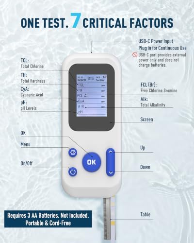 Digital Pool Water Test Kit, 7-in-1 Pool & Spa Water Testing System - Image 3