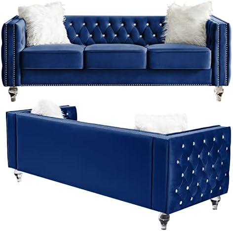 mikibama Velvet 3 Seater Sofa Couch - Image 7