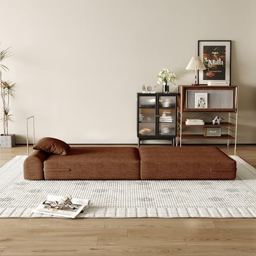 31.5'' Convertible Compressed Corduroy Folding Sofa Bed, Modern Boneless Pull - Image 3