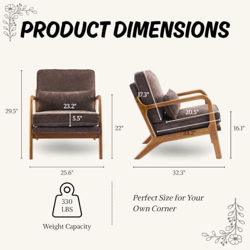 Karl home Mid-Century Modern Accent Reading Chair - Image 2