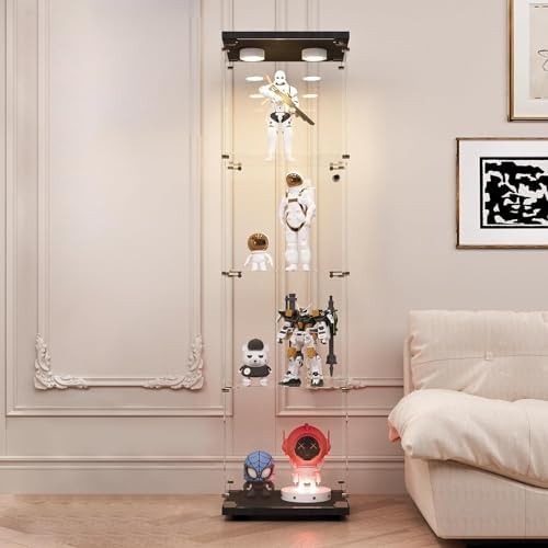 LFT HUIMEI2Y 4-Tier Glass Display Cabinet by LFTHUIMEI2Y