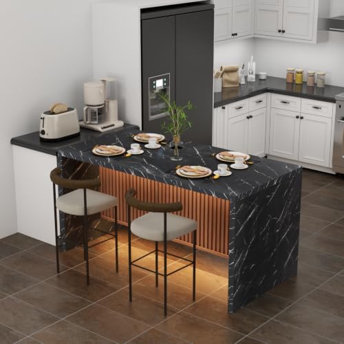 63" Large Imitation Marble Dining Table - Image 3