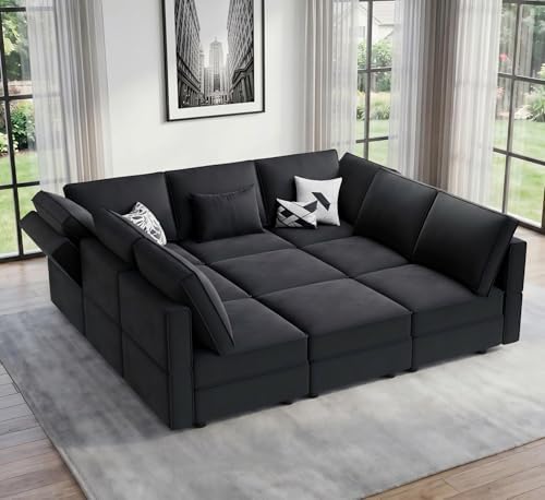 Vesgantti 92" 9 Seats Modular Sectional Sleeper Sofa by Vesgantti
