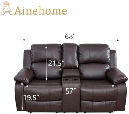 A Ainehome Living Room Furniture Set Leather Recliner Sofa Set Loveseat Chair - Image 2