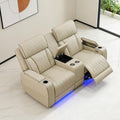 Leather Power Recliner Loveseat, Living Room Furniture Sets, Home Theater by LYfurniture