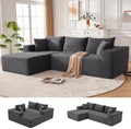 Mangodan 110” Boneless Couch, Cloud Sectional Sofa by Mangodan