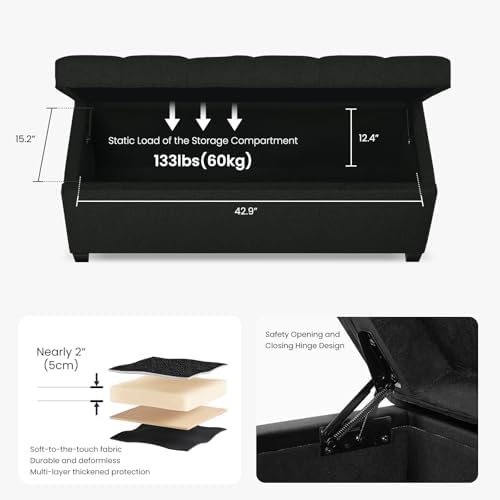 Living&Giving Storage Ottoman Bench - Image 5