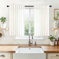 YoungsTex Short Linen Curtains 40 Inch Length by YoungsTex