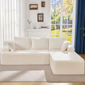 Hobestluk Boneless Couches Modular Sectional Sofa L-Shape Oversized Chaise by YourHomeDeservesMore
